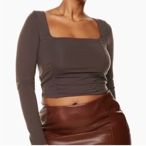 Aritzia Lydia Top Long Sleeve Cropped